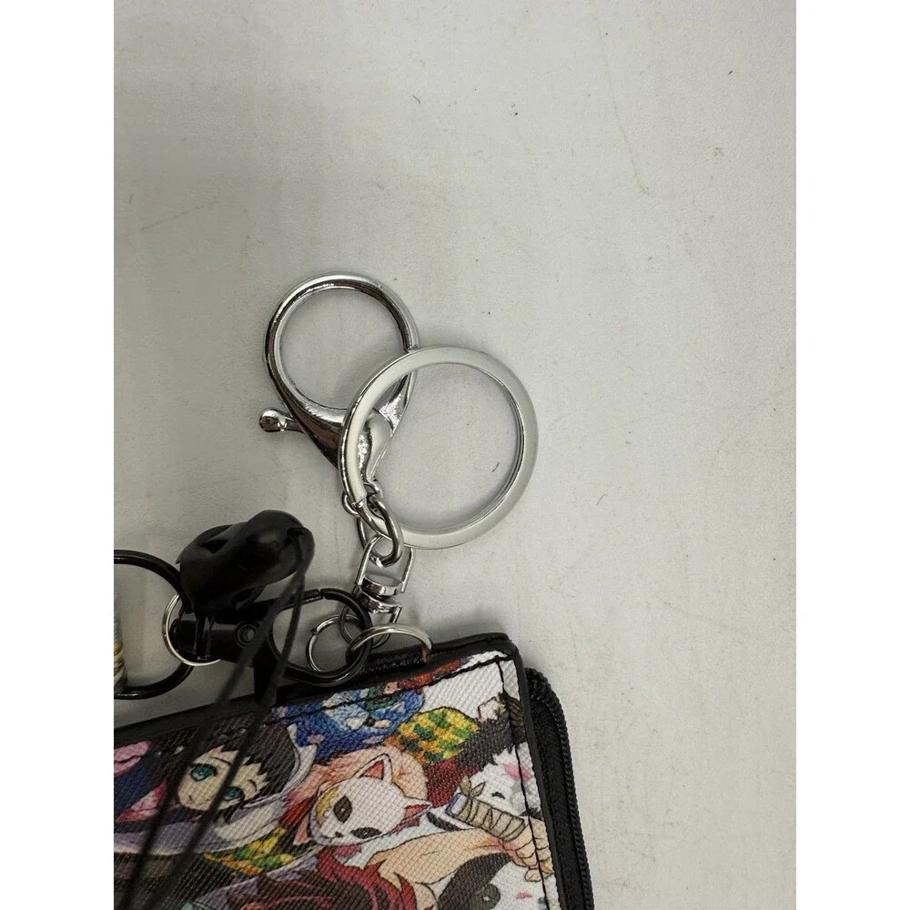 Japanese Demon Slayer Anime Necklace Lanyard w/ Zipper Wallet Keychain